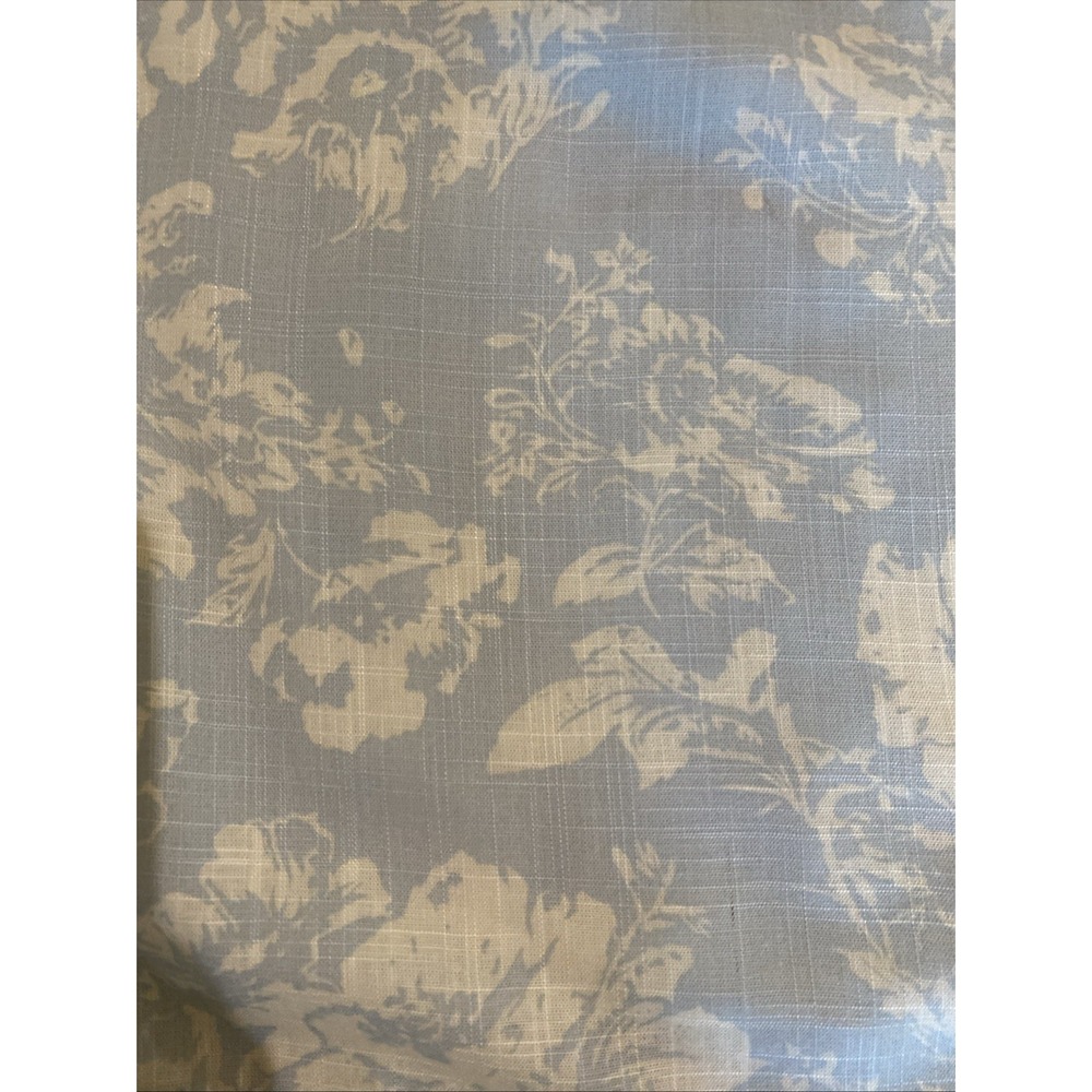 O.P.T  Zeoli Puff Sleeve Linen Blend Midi Blue White Floral Dress Size S Cottage - Picture 4 of 14